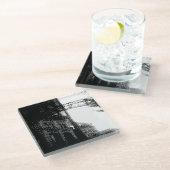 pixel short north glass onderzetter glazen onderzetter (Schuin)