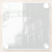 pixel short north glass onderzetter glazen onderzetter (Achterkant)