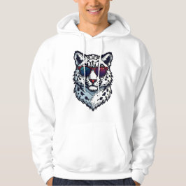Pixel Snow Leopard Cool Hoodie