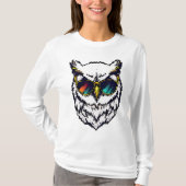 Pixel Snowy Owl T-shirt (Voorkant)