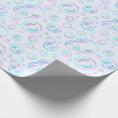 Pixel Soap Bubbles Pattern Cadeaupapier (Hoek)