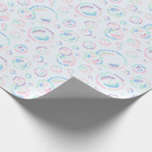 Pixel Soap Bubbles Pattern Cadeaupapier (Hoek)