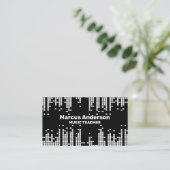 Pixel Sound Bar Achtergrond Visitekaartje (Staand voorkant)