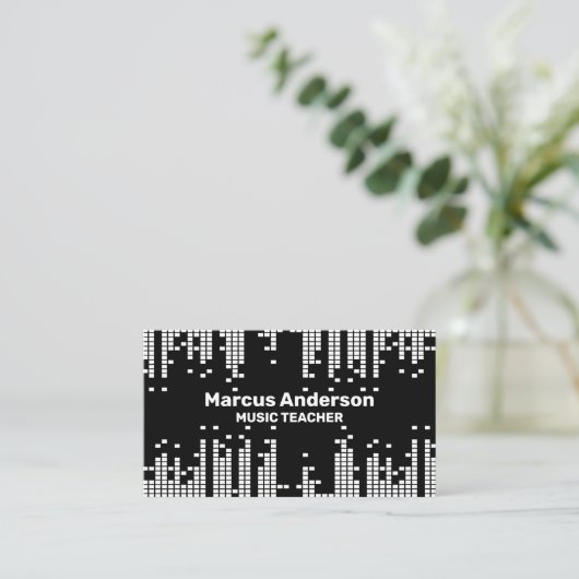 Pixel Sound Bar Achtergrond Visitekaartje (Staand voorkant)