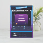 Pixel spel afstuderen kaart (Staand voorkant)