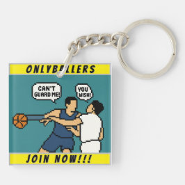Pixel Sport Basketball Sleutelhanger – Retro Gamin