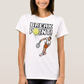 Pixel Sport Retro Tennis "Breekpunt!" T-Shirt (Voorkant)
