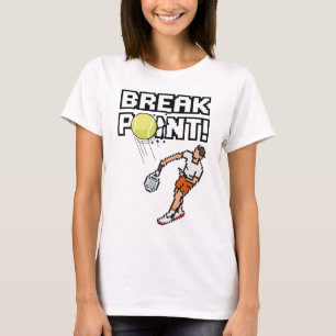Pixel Sport Retro Tennis "Breekpunt!" T-Shirt