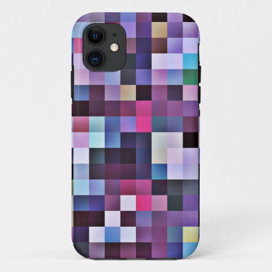 Pixel Squares iPhone 5 hoesje - paars (Achterkant)