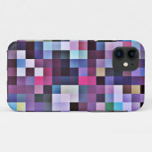 Pixel Squares iPhone 5 hoesje - paars (Achterkant (horizontaal))