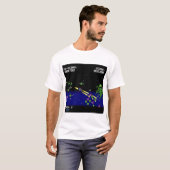 Pixel Starfighter T-Shirt -Retro Space Shooter Tee (Voorkant volledig)