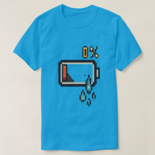 Pixel stroomuitval: 0% energie vibes t-shirt