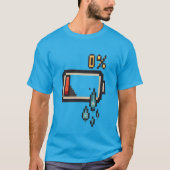 Pixel stroomuitval: 0% energie vibes t-shirt (Voorkant)
