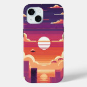 Pixel Sunset City Case-Mate iPhone Case (Achterkant)