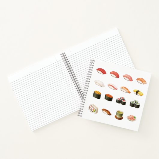 Pixel Sushi Notebook – Japanese Food Design Notitieboek (Binnen)