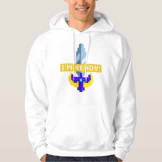 Pixel Sword Hoodie - "Ik ben er klaar voor!" Gamer