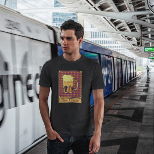 Pixel Tarot Card Beer Drink T-shirt