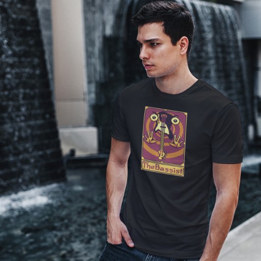 Pixel Tarot Card Guitar T-shirt