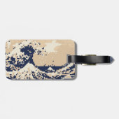 Pixel Tsunami 8 Bit Pixel Art Bagagelabel (Achterkant horizontaal)