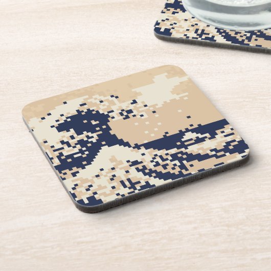 Pixel Tsunami 8 Bit Pixel Art Bier Onderzetter (Linkerzijde)