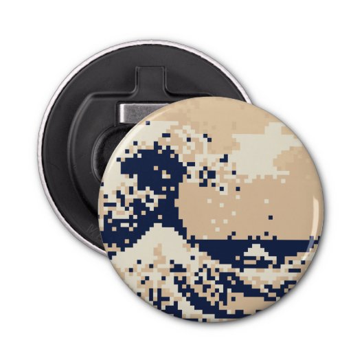 Pixel Tsunami 8 Bit Pixel Art Button Flesopener (Voorkant)