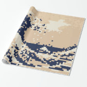 Pixel Tsunami 8 Bit Pixel Art Cadeaupapier (Uitgerold)