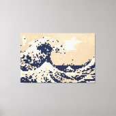 Pixel Tsunami 8 Bit Pixel Art Canvas Afdruk (Voorkant)