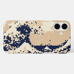 Pixel Tsunami 8 Bit Pixel Art iPhone 16 Plus Hoesje