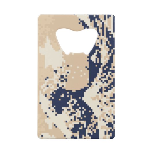 Pixel Tsunami 8 Bit Pixel Art Creditkaart Flessenopener (Voorkant)