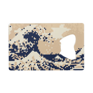 Pixel Tsunami 8 Bit Pixel Art Creditkaart Flessenopener