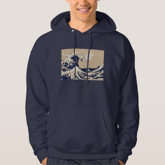 Pixel Tsunami 8 Bit Pixel Art Hoodie (Voorkant)