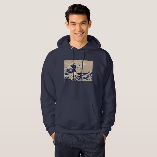 Pixel Tsunami 8 Bit Pixel Art Hoodie (Voorkant volledig)