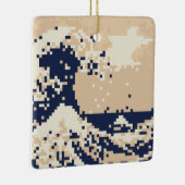 Pixel Tsunami 8 Bit Pixel Art Keramisch Ornament (Rechts)
