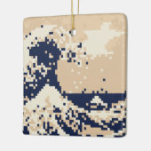 Pixel Tsunami 8 Bit Pixel Art Keramisch Ornament (Links)