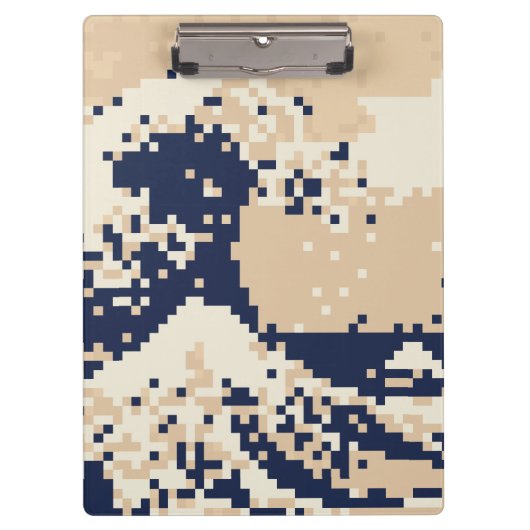 Pixel Tsunami 8 Bit Pixel Art Klembord (Voorkant)