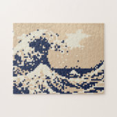 Pixel Tsunami 8 Bit Pixel Art Legpuzzel (Horizontaal)
