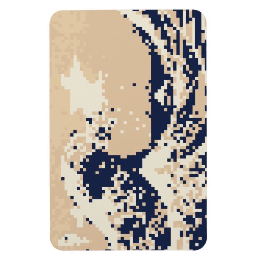 Pixel Tsunami 8 Bit Pixel Art Magneet (Verticaal)