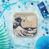 Pixel Tsunami 8 Bit Pixel Art Papieren Bordje (Feest)