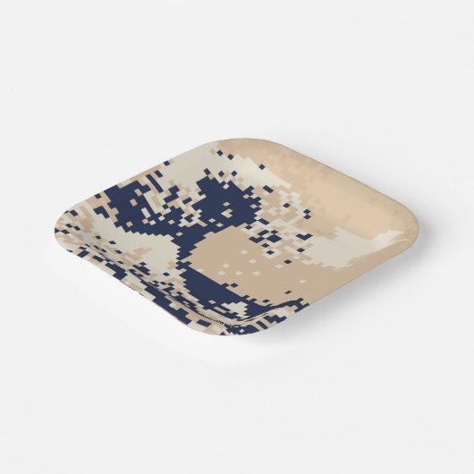 Pixel Tsunami 8 Bit Pixel Art Papieren Bordje (Gebogen)