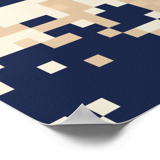 Pixel Tsunami 8 Bit Pixel Art Poster (Hoek)