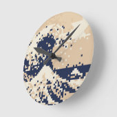 Pixel Tsunami 8 Bit Pixel Art Ronde Klok (Hoek)