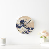 Pixel Tsunami 8 Bit Pixel Art Ronde Klok (Huis)