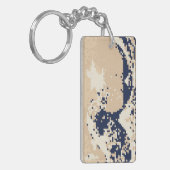 Pixel Tsunami 8 Bit Pixel Art Sleutelhanger (Voorkant Links)