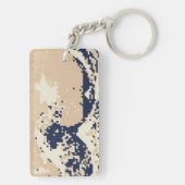 Pixel Tsunami 8 Bit Pixel Art Sleutelhanger (achterkant)