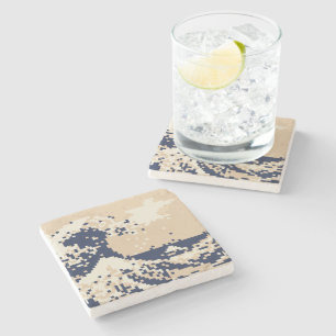 Pixel Tsunami 8 Bit Pixel Art Stenen Onderzetter