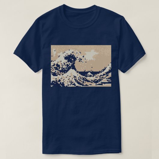 Pixel Tsunami 8 Bit Pixel Art T-shirt (Design voorkant)