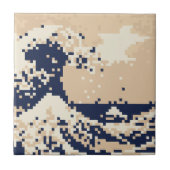 Pixel Tsunami 8 Bit Pixel Art Tegeltje (Voorkant)