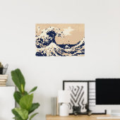 Pixel Tsunami 8 Bit Pixelkunst Poster (Thuiskantoor)