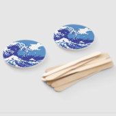 Pixel Tsunami Blue met 8 bits Pixel Art Handwaaier (Niet-gemonteerd)