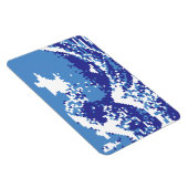 Pixel Tsunami Blue met 8 bits Pixel Art Magneet (Rechterzijde)